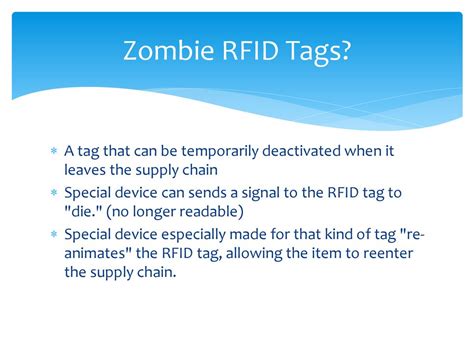 zombie rfid tags|Zombie RFID tags may never die .